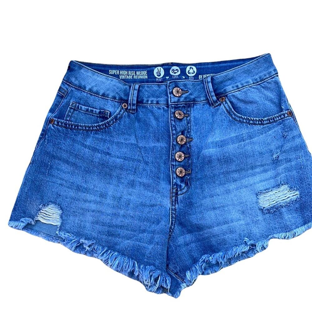 Rewash super high rise wedge vintage reunion Jean shorts size 29